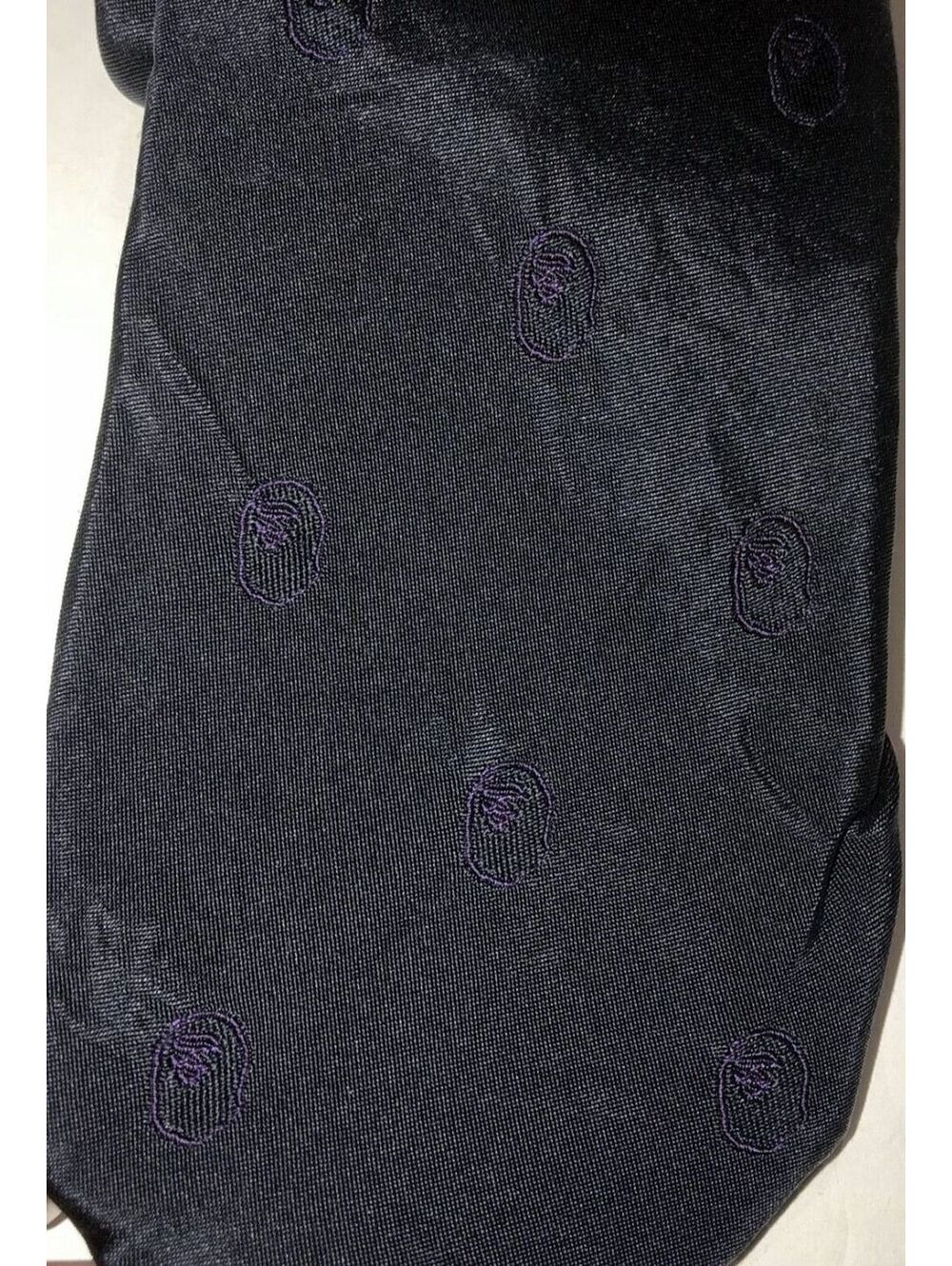 Bape purple logo tie